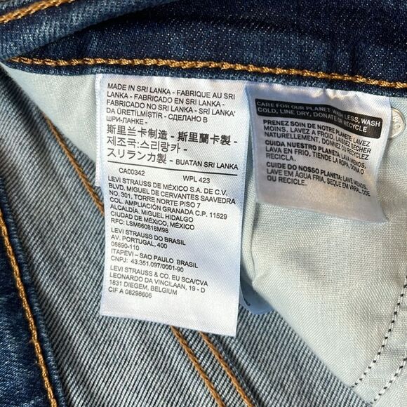 Levi’s | Women’s Plus Size Wedgie Straight High Rise Dark Wash Button Fly Jeans - Picture 7 of 9